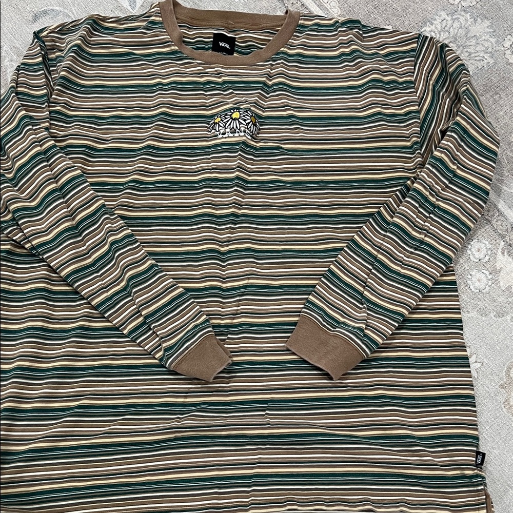 Vans Men's Multicolor Striped Long Sleeve Tee